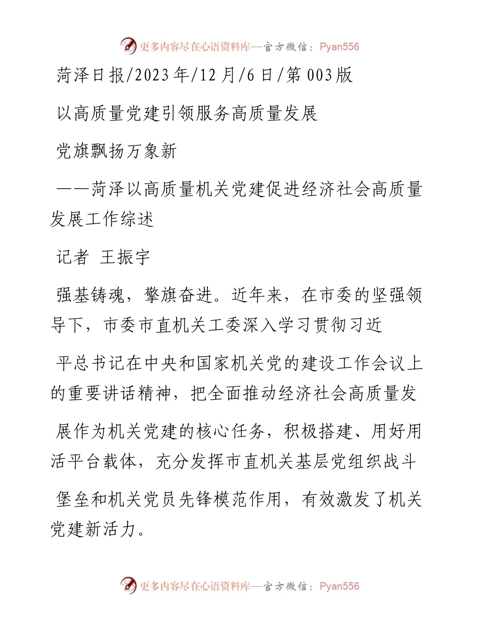 2023.12.06记者王振宇：党旗飘扬万象新_1.docx_第1页