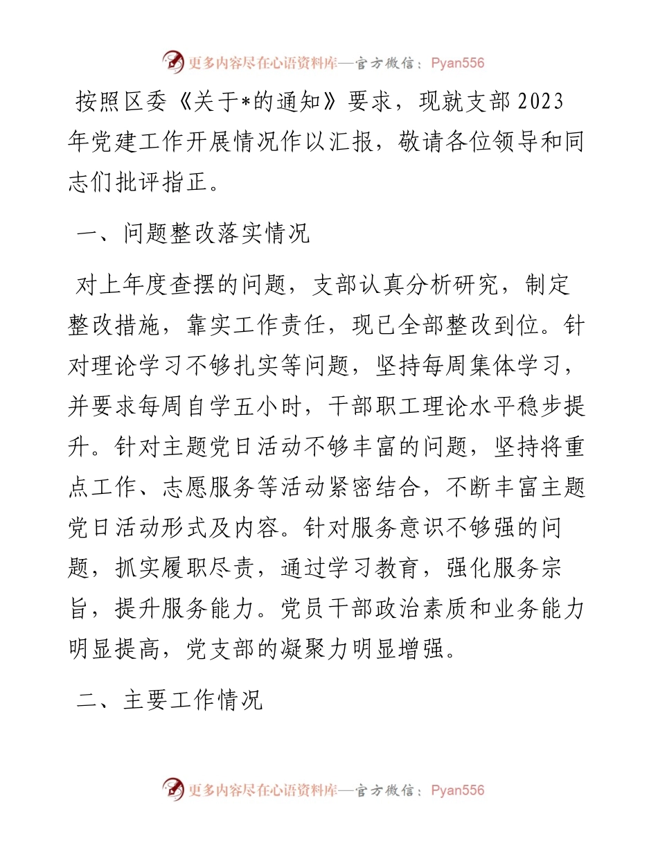 2023年党支部党建工作总结.docx_第1页