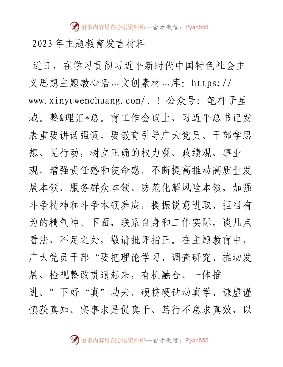 2023年主题教育发言材料.docx_第1页