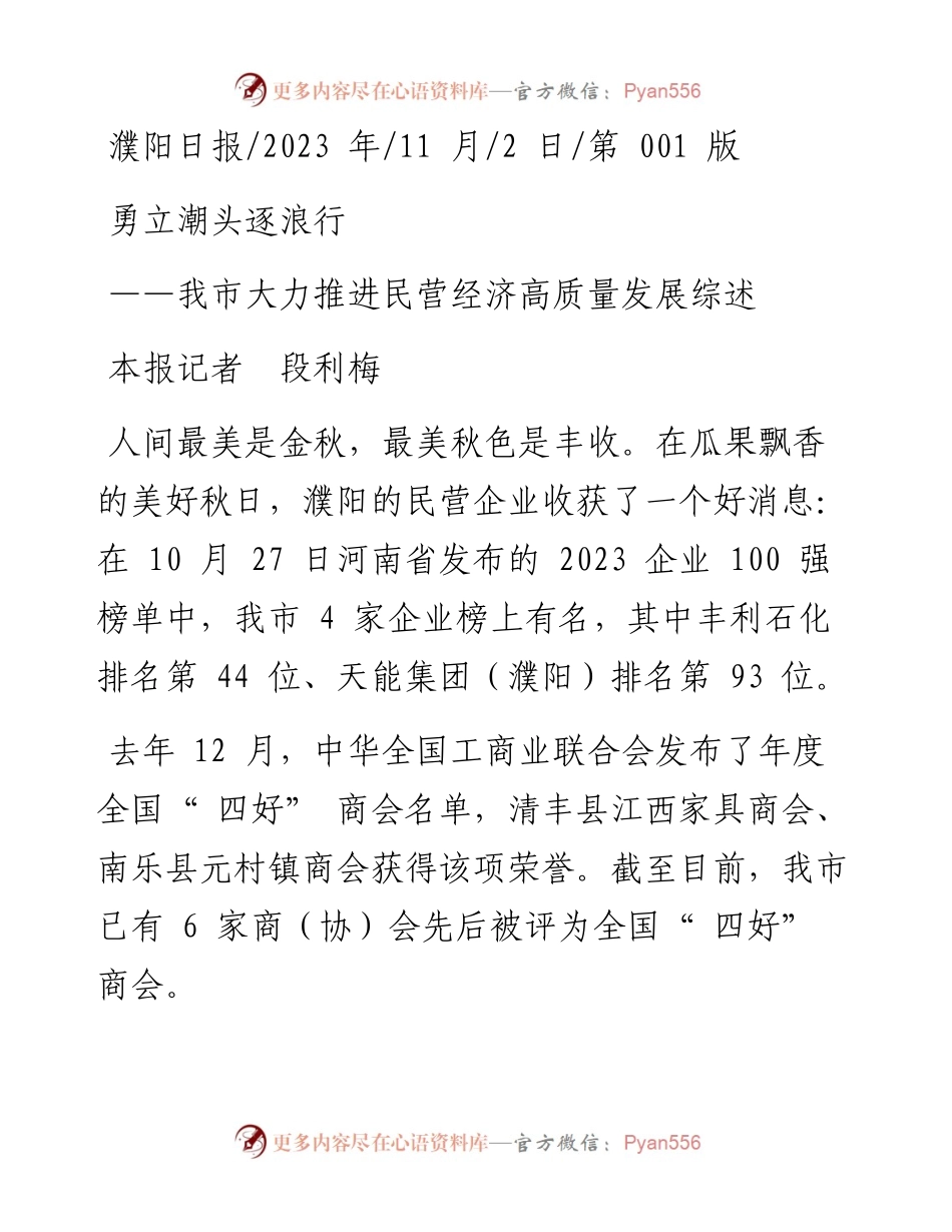 2023.11.02本报记者段利梅：勇立潮头逐浪行——“政论文微博号”整理.docx_第1页