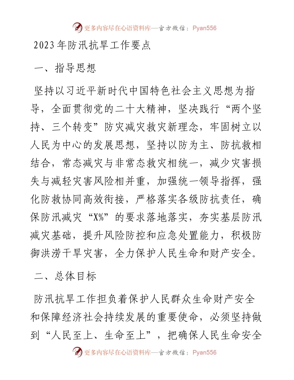 2023年防汛抗旱工作要点.docx_第1页