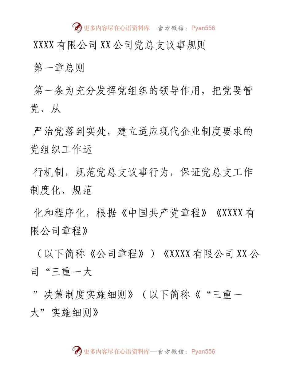 20230328：国企公司党总支议事规则.docx_第1页
