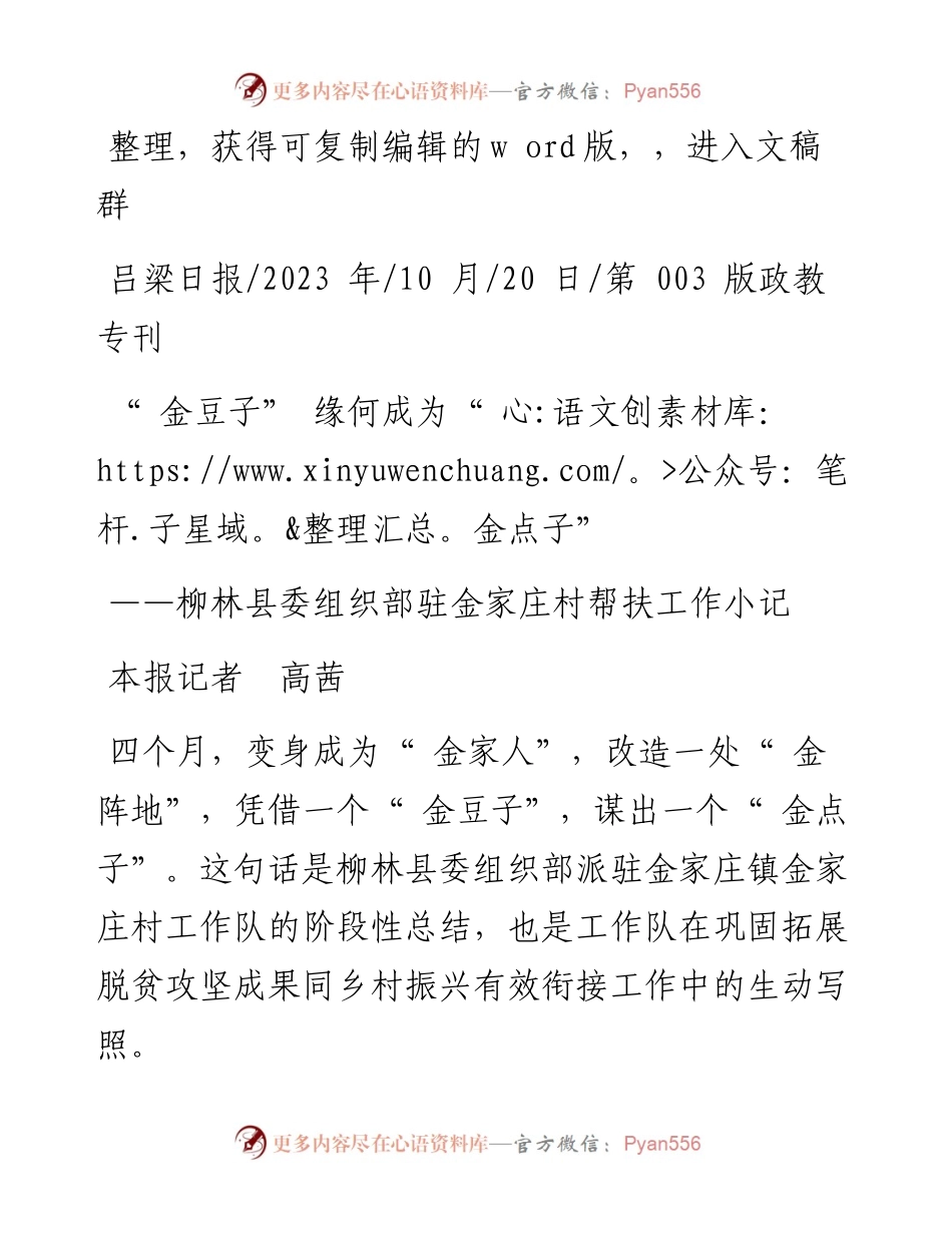 2023.10.20本报记者高茜：金豆子缘何成为金点子.docx_第1页