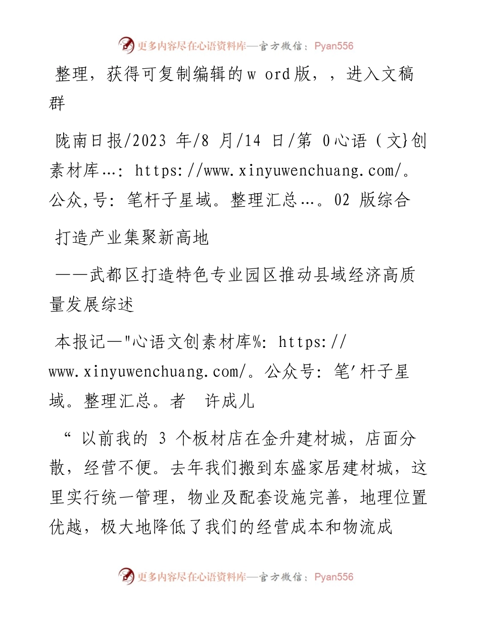 2023.08.14本报记者许成儿：打造产业集聚新高地.docx_第1页