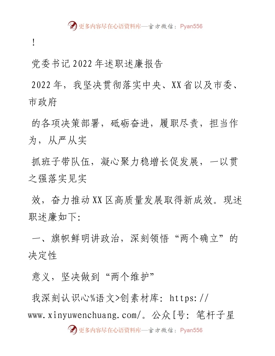 20230324：党委书记述职述廉报告.docx_第1页