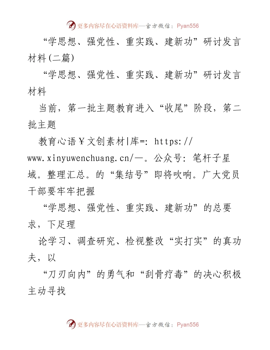 [发言] 主题教育研讨会 - 加强理论学习与实践应用，确保主题教育成效显著.docx_第1页