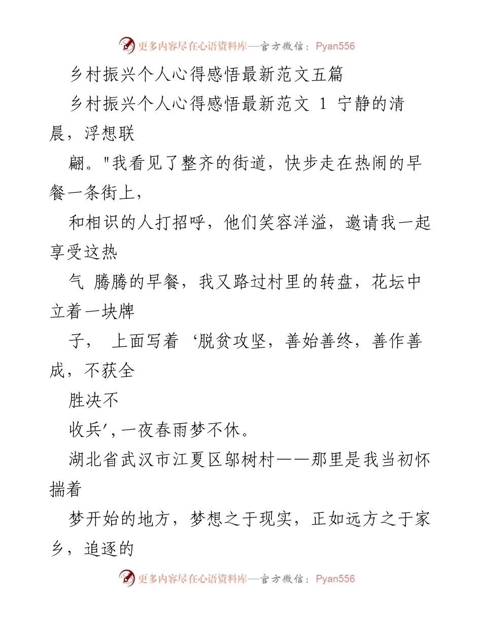 [发言] 乡村振兴研讨会 - 乡村振兴的个人感悟与实践探索.docx_第1页