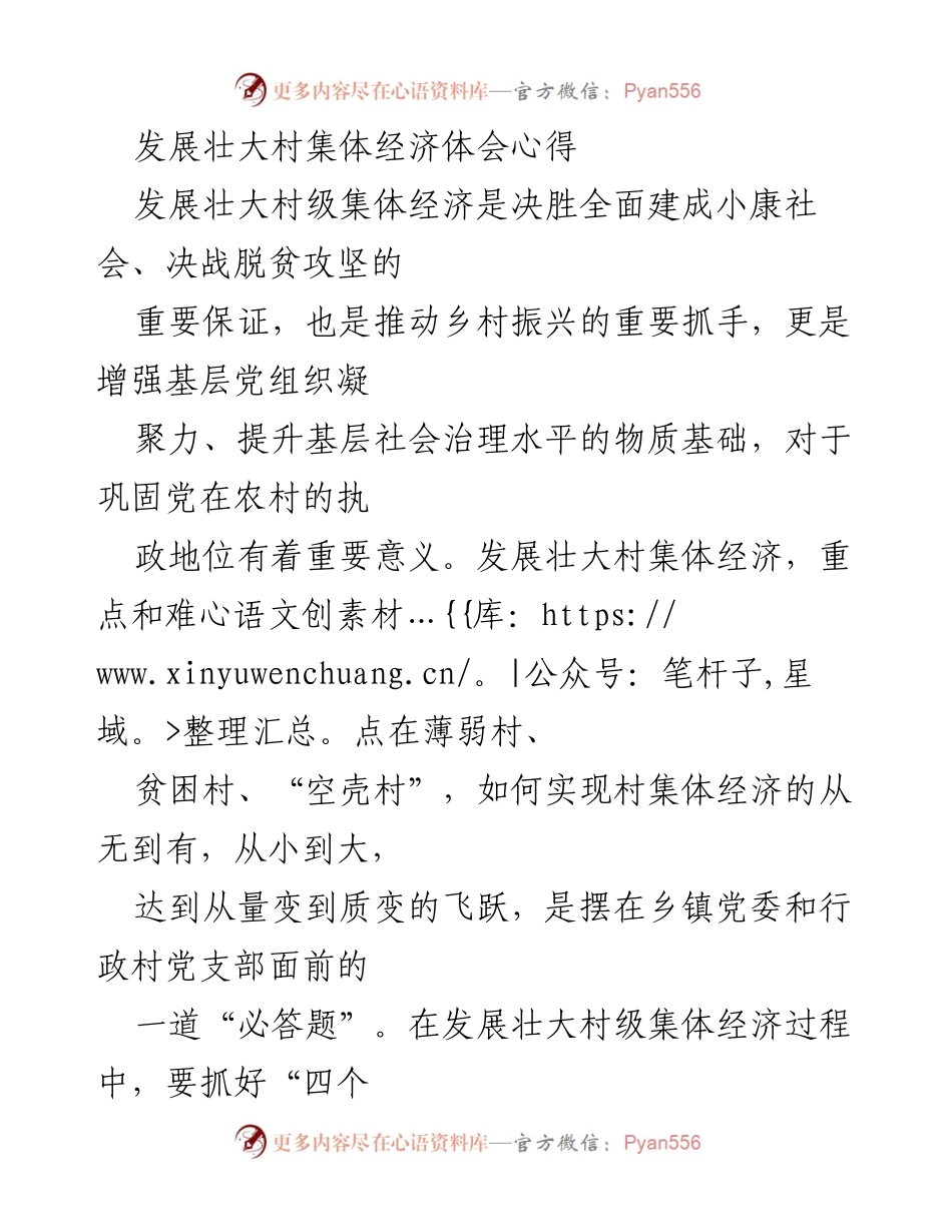 [发言] 乡村振兴研讨会 - 发展壮大村集体经济的实践与思考.docx_第1页