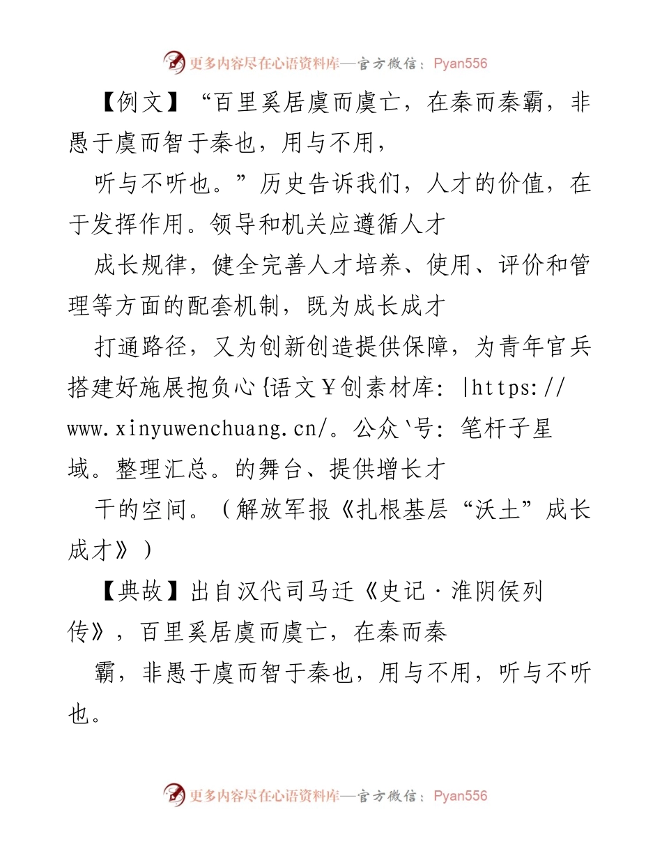 [发言] 人才工作会议 - 强调人才使用的重要性与培养机制.docx_第1页