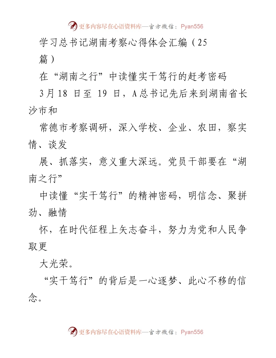 [发言] 党员干部学习会 - 在“湖南之行”中领悟实干笃行的精神密码.docx_第1页