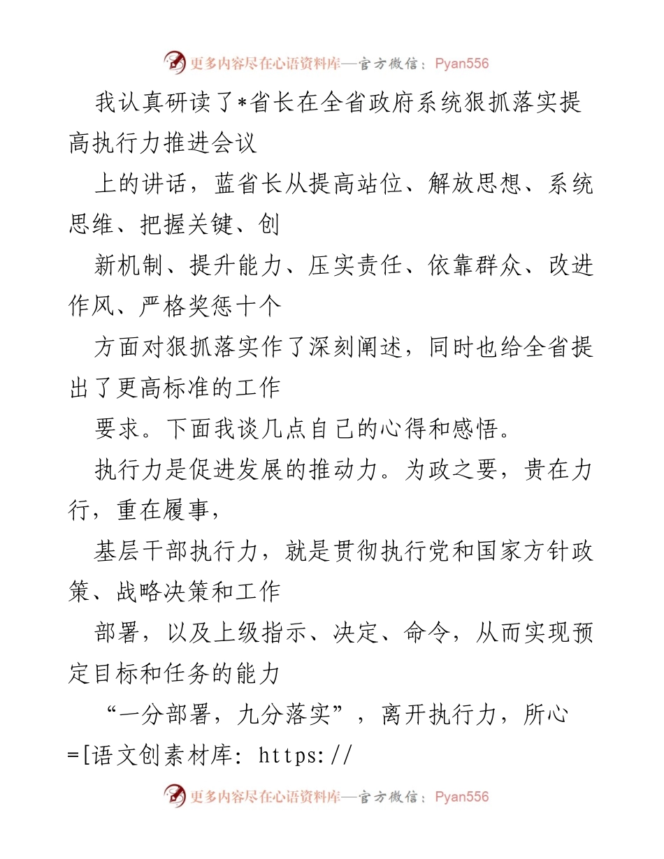 [发言] 会议 - 提高执行力的实践与思考.docx_第1页