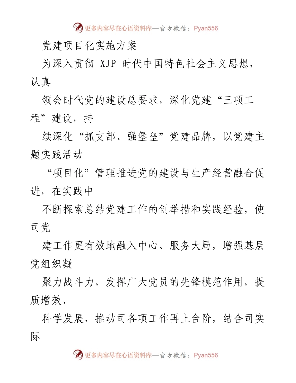 [发言] 党建工作会议 - 党建项目化实施方案解读与执行指导.docx_第1页