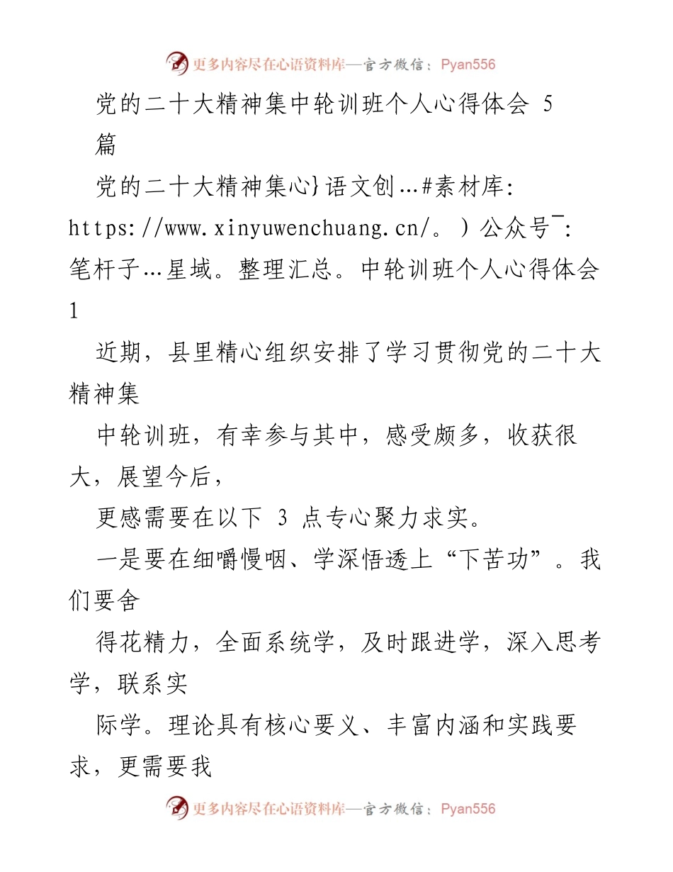 [发言] 党的二十大精神学习班 - 深入理解党的二十大精神的心得体会.docx_第1页