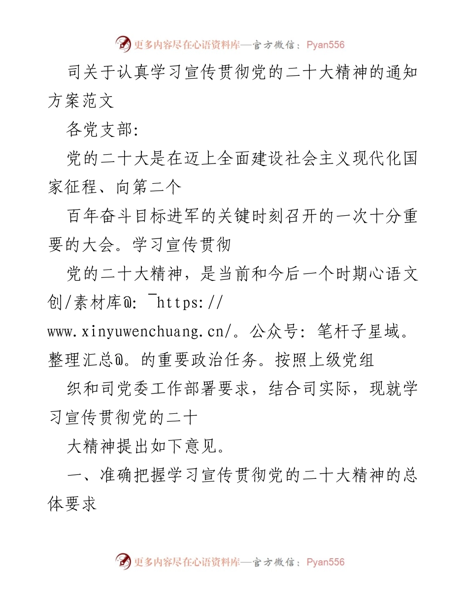 [发言] 党支部会议 - 学习宣传贯彻党的二十大精神的重要性与要求.docx_第1页