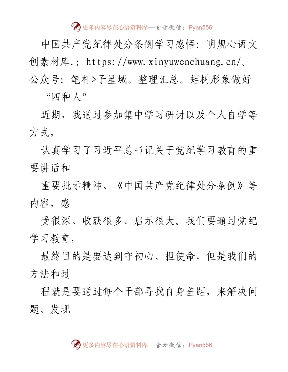 [发言] 党纪学习研讨会 - 深化党纪学习，提升纪检干部素养.docx_第1页