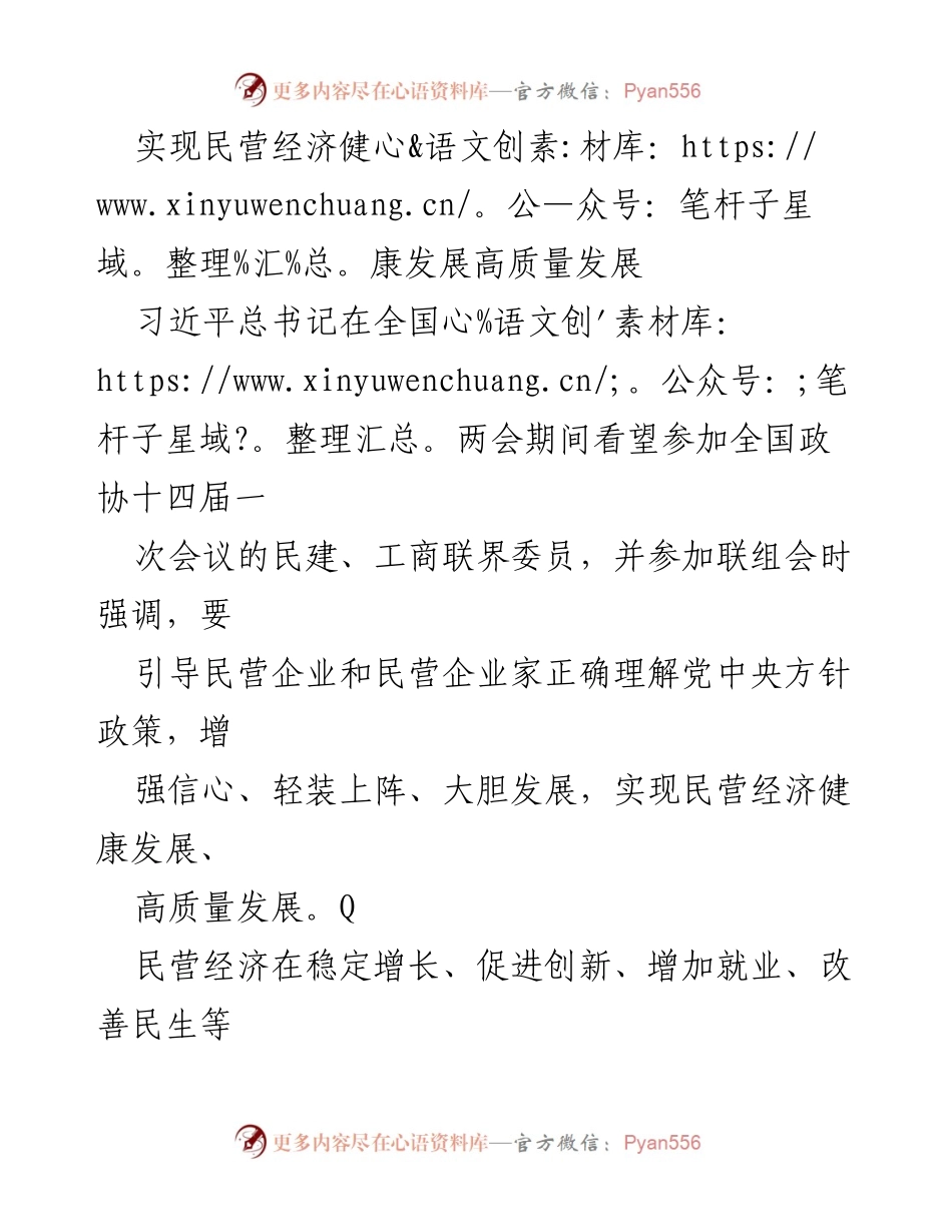 [发言] 全国两会 - 实现民营经济高质量发展的路径与责任.docx_第1页