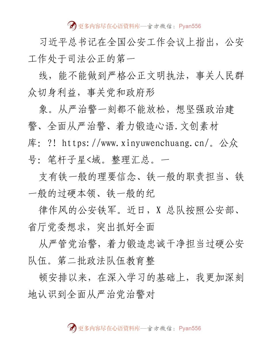 [发言] 全国公安工作会议 - 坚定理想信念，锻造过硬公安队伍.docx_第1页