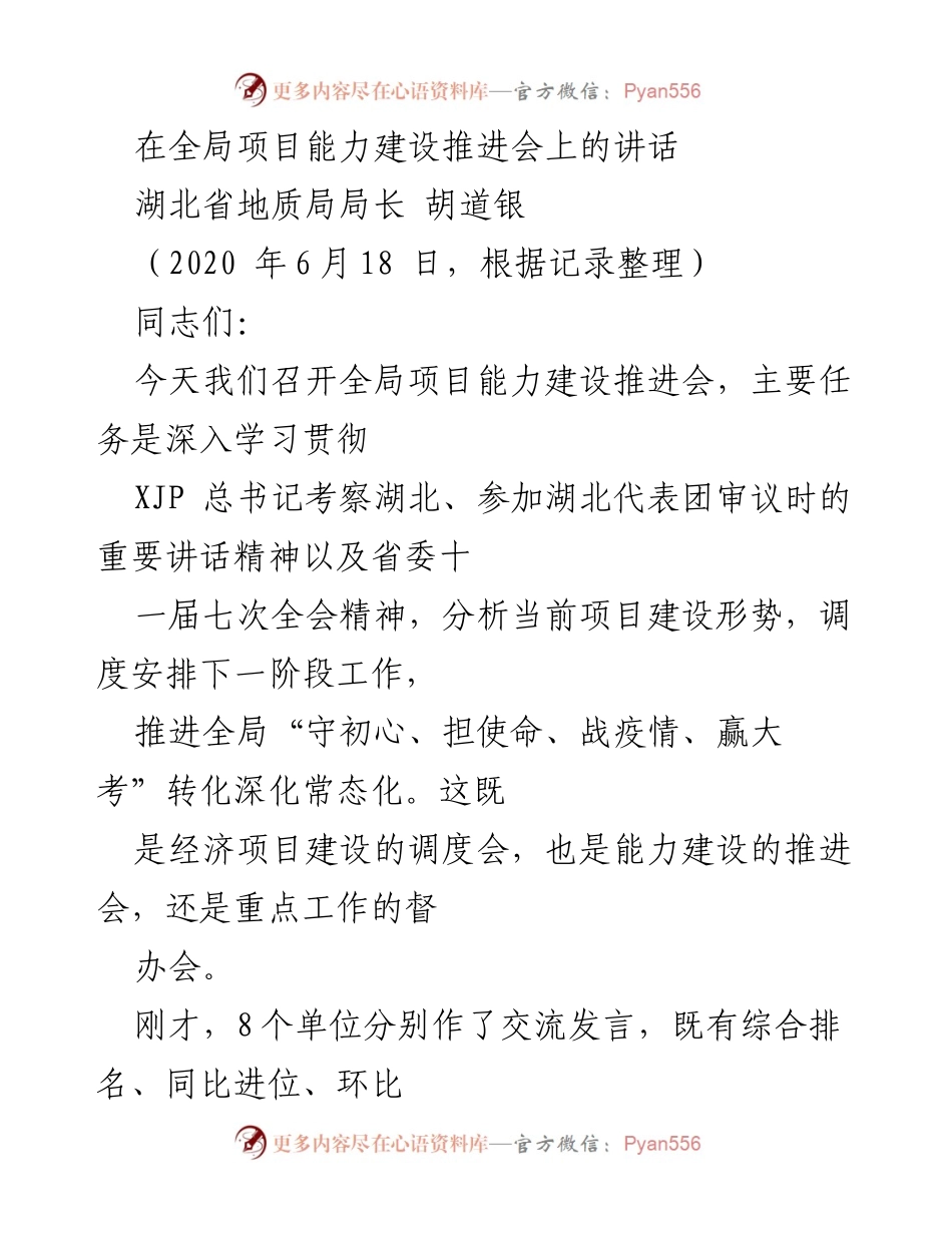 [发言] 全局项目能力建设推进会 - 深化项目能力建设，迎接挑战与机遇.docx_第1页
