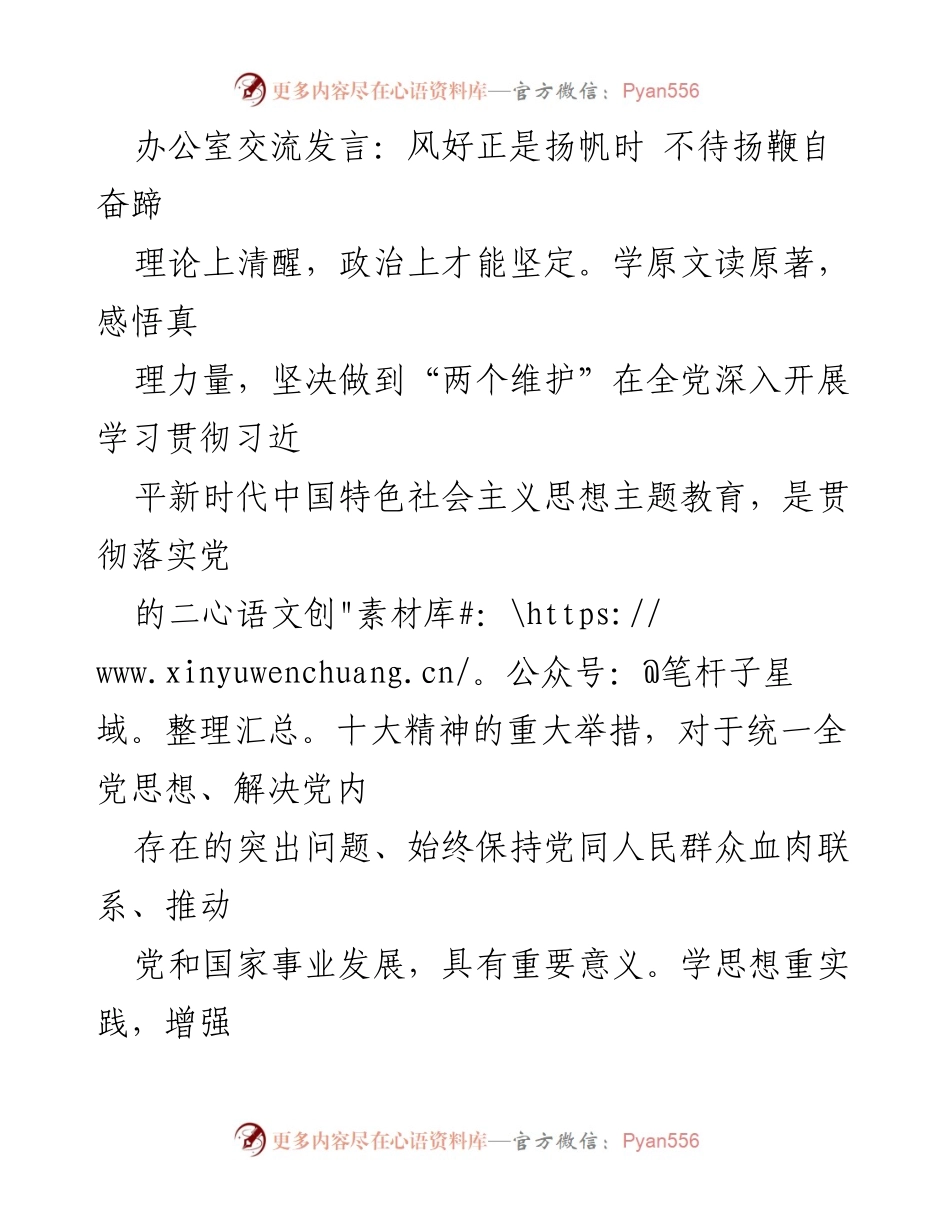 [发言] 办公室交流 - 坚定信念，提升能力：在新时代背景下的青年干部责任与使命.docx_第1页