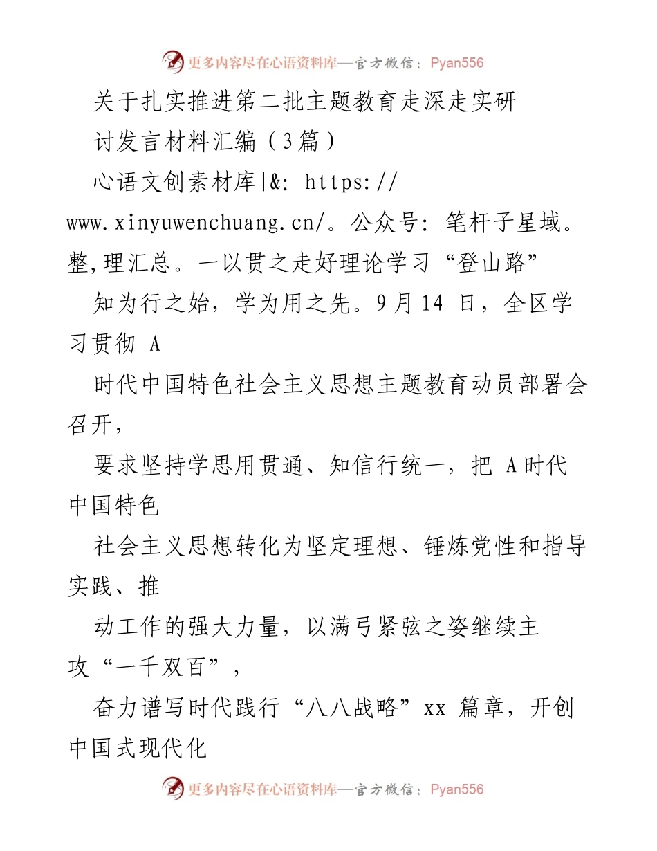 [发言] 动员部署会 - 扎实推进第二批主题教育的重要性与实践路径.docx_第1页