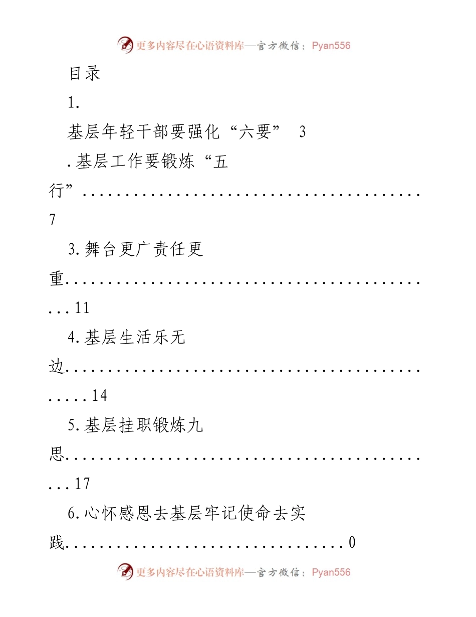 [发言] 基层年轻干部的成长与责任分享.docx_第1页