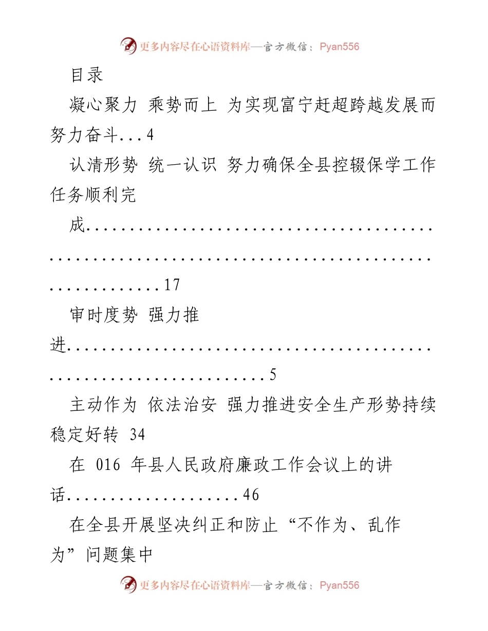 [发言] 富宁县政府工作会议讲话汇总.docx_第1页