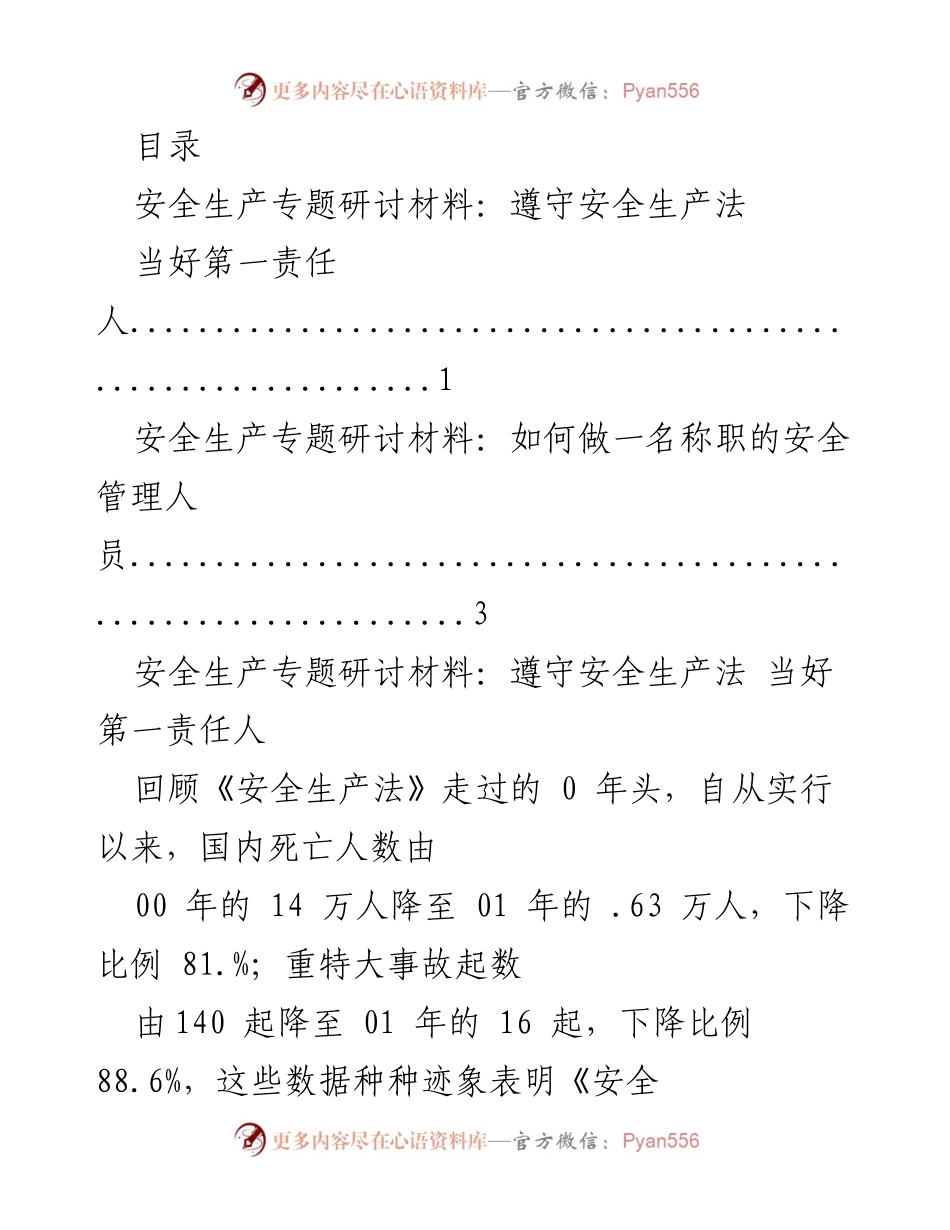 [发言] 安全生产法的实施与责任担当.docx_第1页