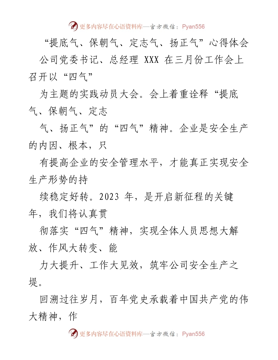 [发言] 工作会议 - 提升“四气”精神，筑牢安全生产基础.docx_第1页