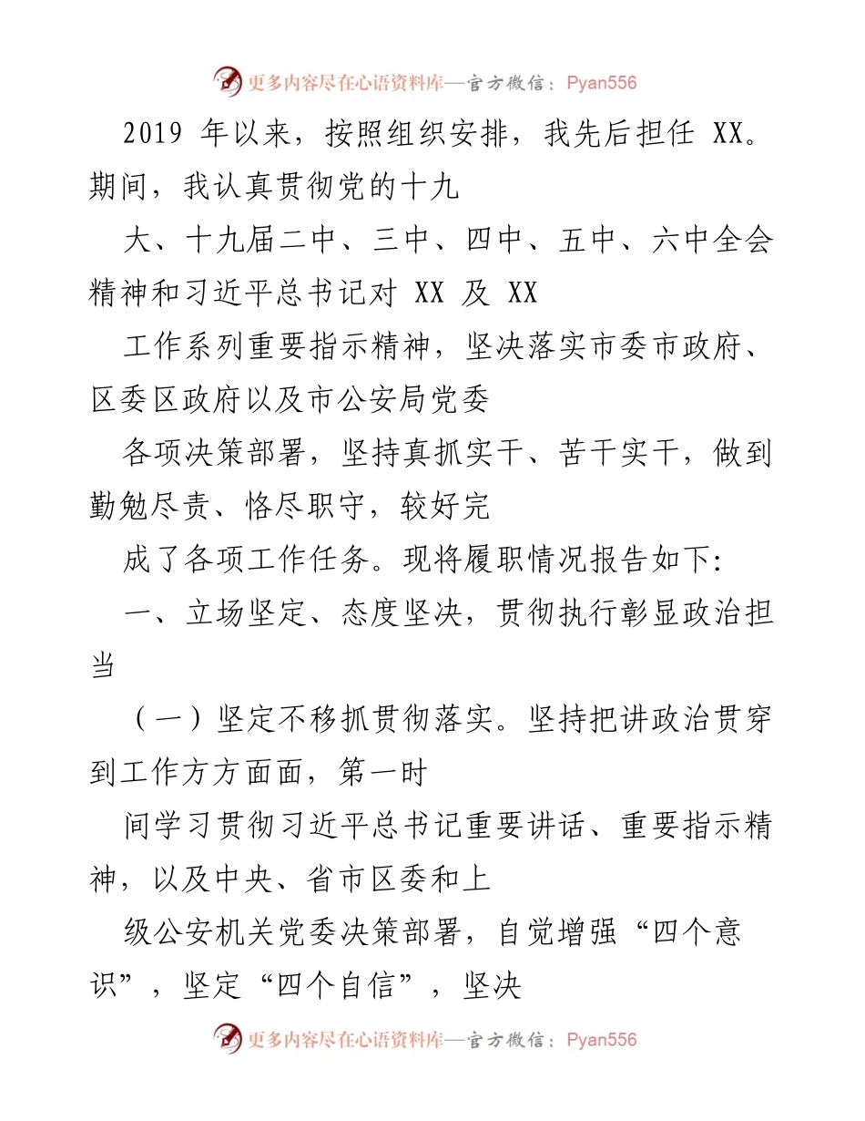 [发言] 工作总结 - 履职情况报告与工作成效总结.docx_第1页