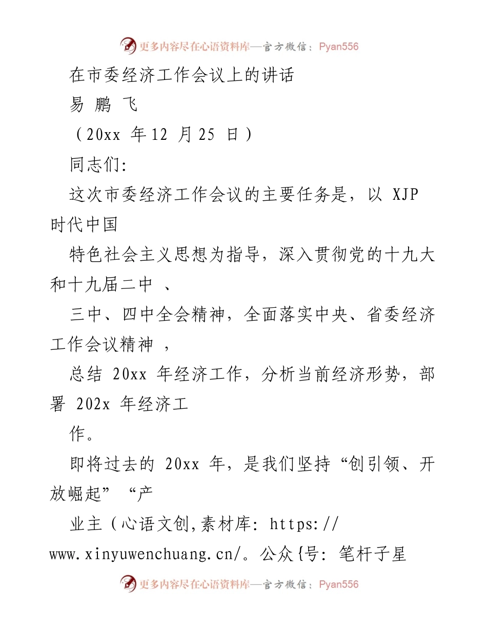 [发言] 市委经济工作会议 - 202x年郴州经济工作总结与展望.docx_第1页