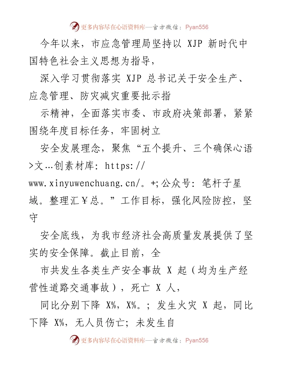 [发言] 市应急管理局工作总结 - 2023年安全生产与应急管理工作成效与措施总结.docx_第1页