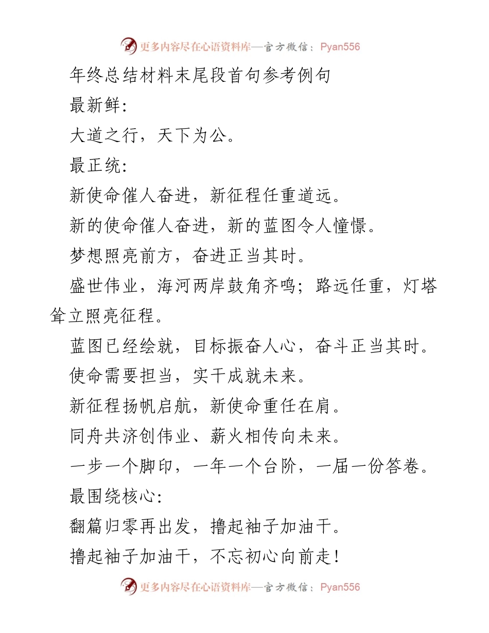 [发言] 年终总结会议 - _新征程扬帆启航，使命需要担当_.docx_第1页