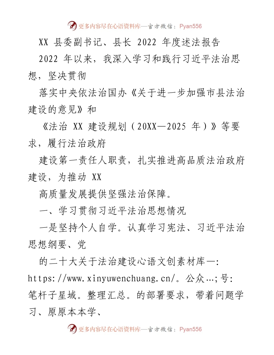 [发言] 年度述法报告 - 2022年度法治政府建设述法报告.docx_第1页