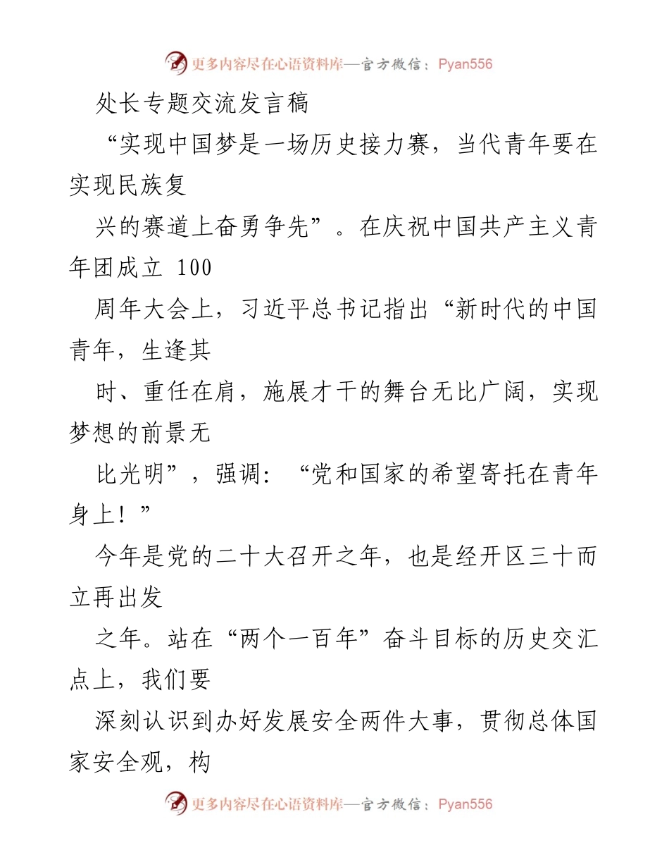 [发言] 庆祝大会 - 青年干部在安全生产中的责任与担当.docx_第1页