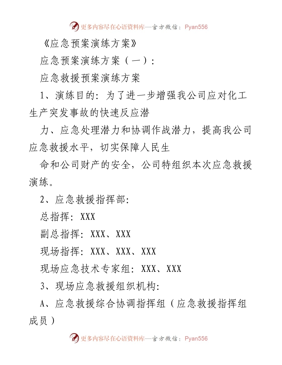 [发言] 应急演练 - 应急预案演练方案概述.docx_第1页