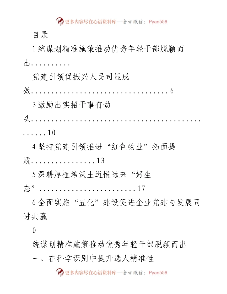 [发言] 推动优秀年轻干部脱颖而出的实践与策略.docx_第1页