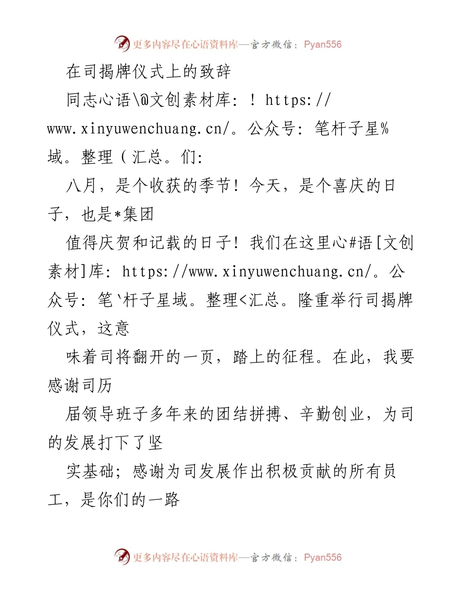 [发言] 揭牌仪式 - _集团揭牌仪式致辞：回顾与展望.docx_第1页
