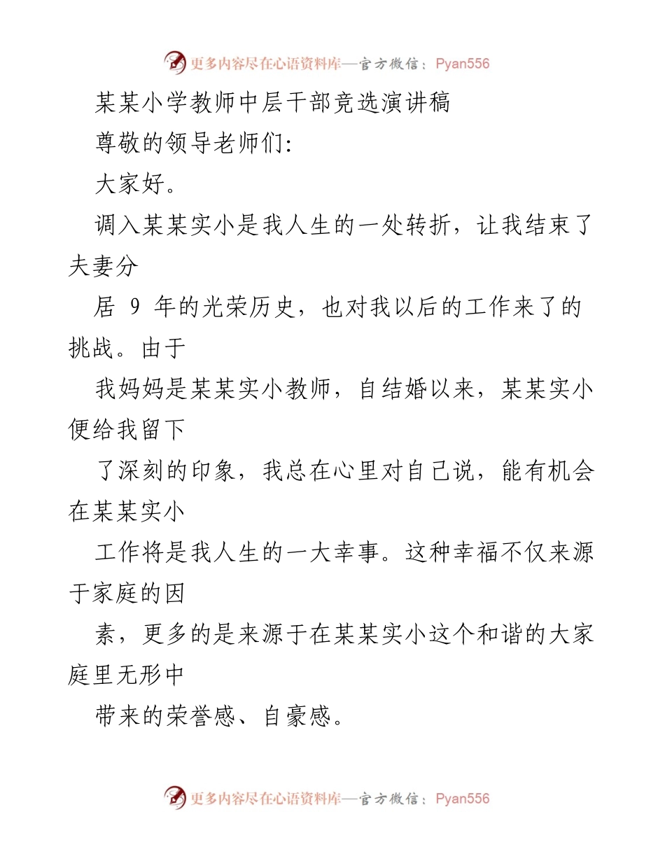 [发言] 教师中层干部竞选 - 竞选副主任演讲稿：我的教育之路与敬业精神.docx_第1页