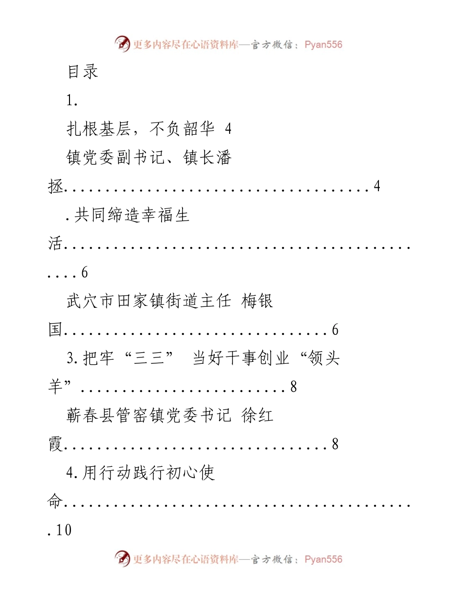 [发言] 扎根基层，不负韶华：乡镇领导履职尽责的实践与思考.docx_第1页