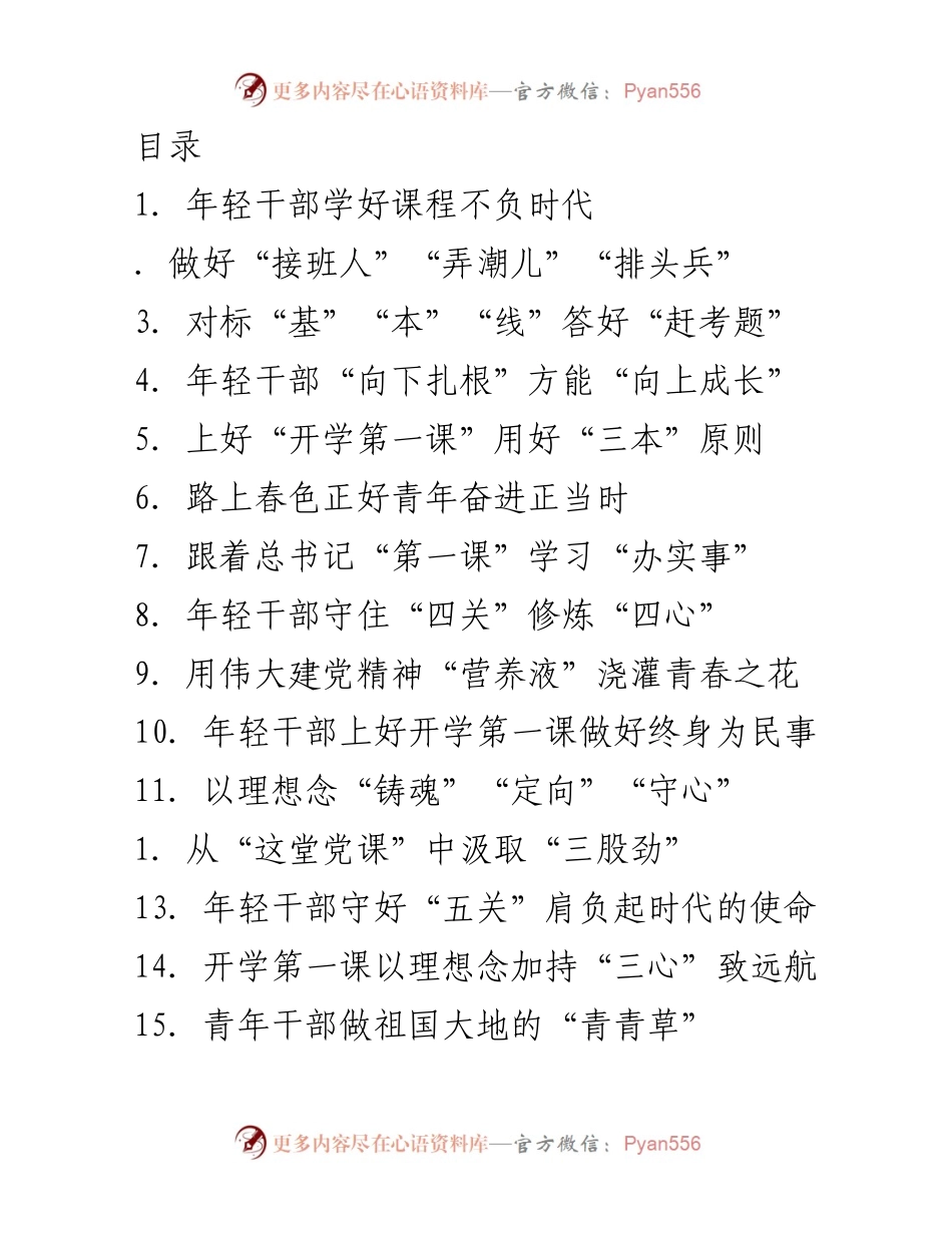 [发言] 年轻干部的使命与责任：不负时代的奋斗足迹.docx_第1页