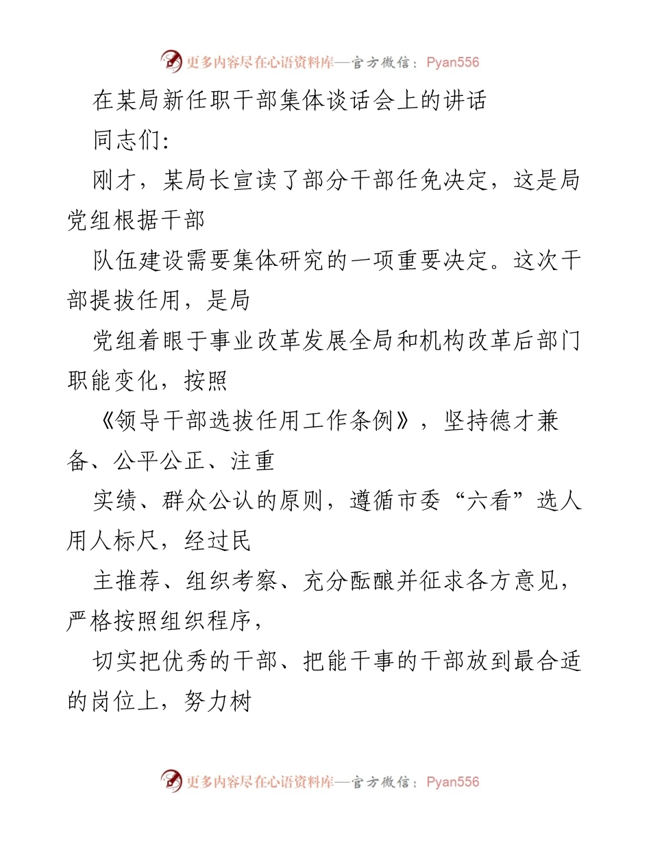[发言] 新任职干部集体谈话会 - 提高政治站位，克服本领恐慌，维护公平正义.docx_第1页