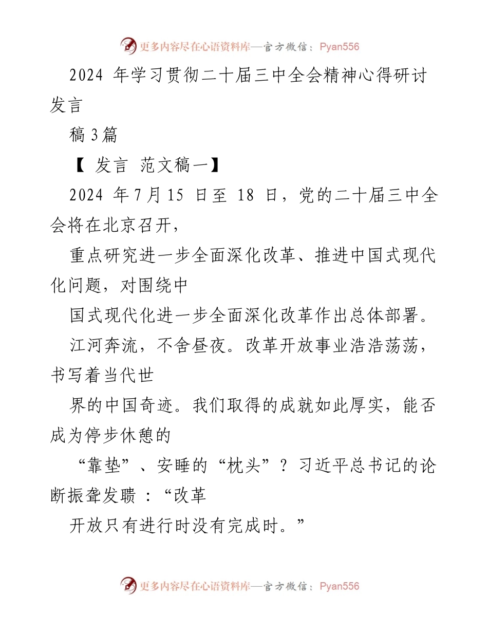 [发言] 研讨会 - 深化改革与中国式现代化的探索.docx_第1页