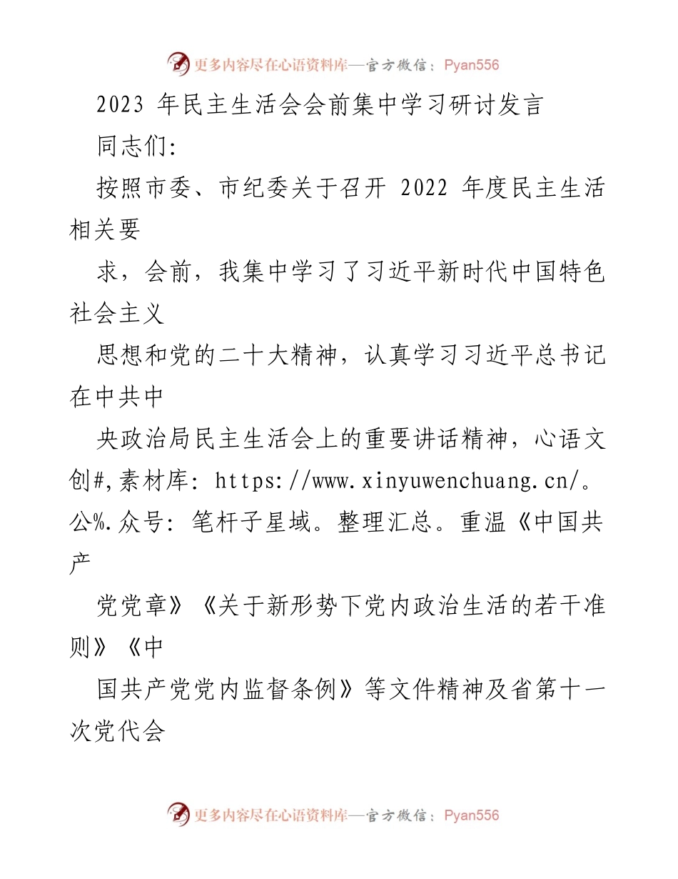 [发言] 民主生活会 - 深化理论学习，强化班子建设，查摆突出问题.docx_第1页