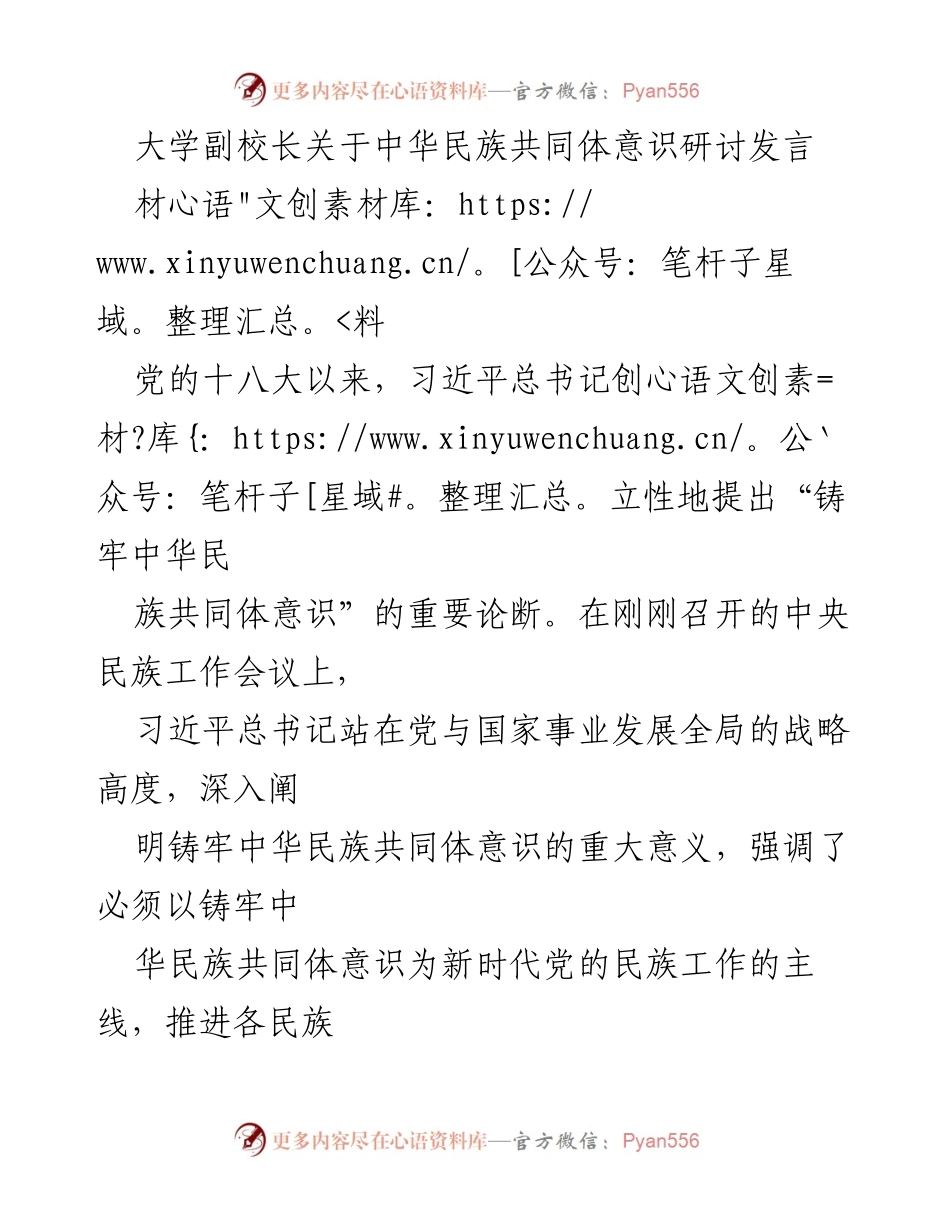 [发言] 研讨会 - 铸牢中华民族共同体意识的重要性及实践路径.docx_第1页