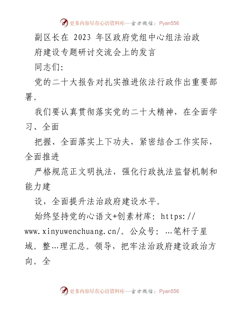 [发言] 研讨交流会 - 推动法治政府建设的政治方向与人民至上原则.docx_第1页