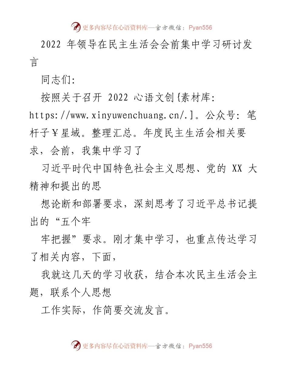 [发言] 民主生活会 - 深化理论学习，提升政治素养与工作实效.docx_第1页