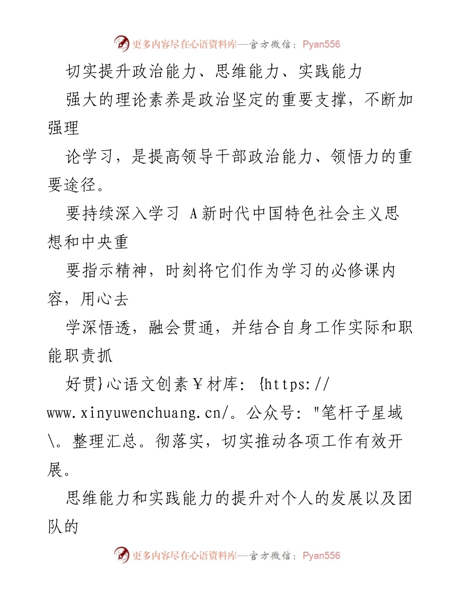 [发言] 理论学习研讨会 - 提升政治能力与实践能力的路径探讨.docx_第1页