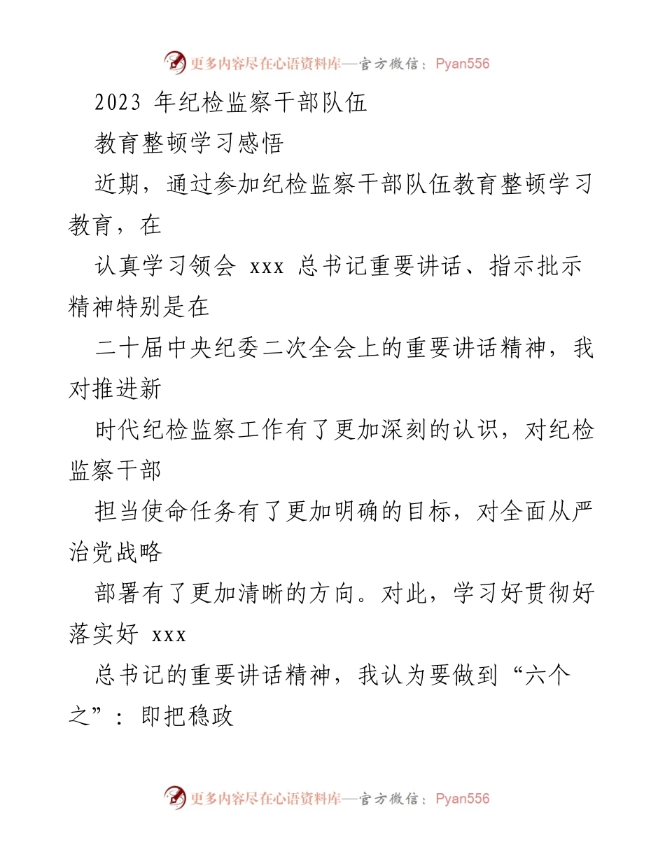 [发言] 纪检监察干部教育整顿 - 深化新时代纪检监察工作的重要性与实践路径.docx_第1页