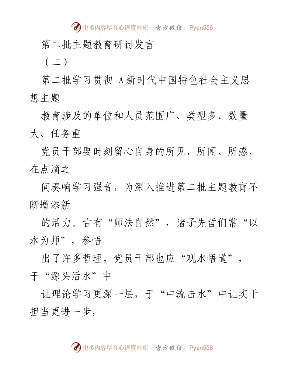 [发言] 第二批主题教育研讨 - 深化理论学习与实干担当的心得体会.docx_第1页