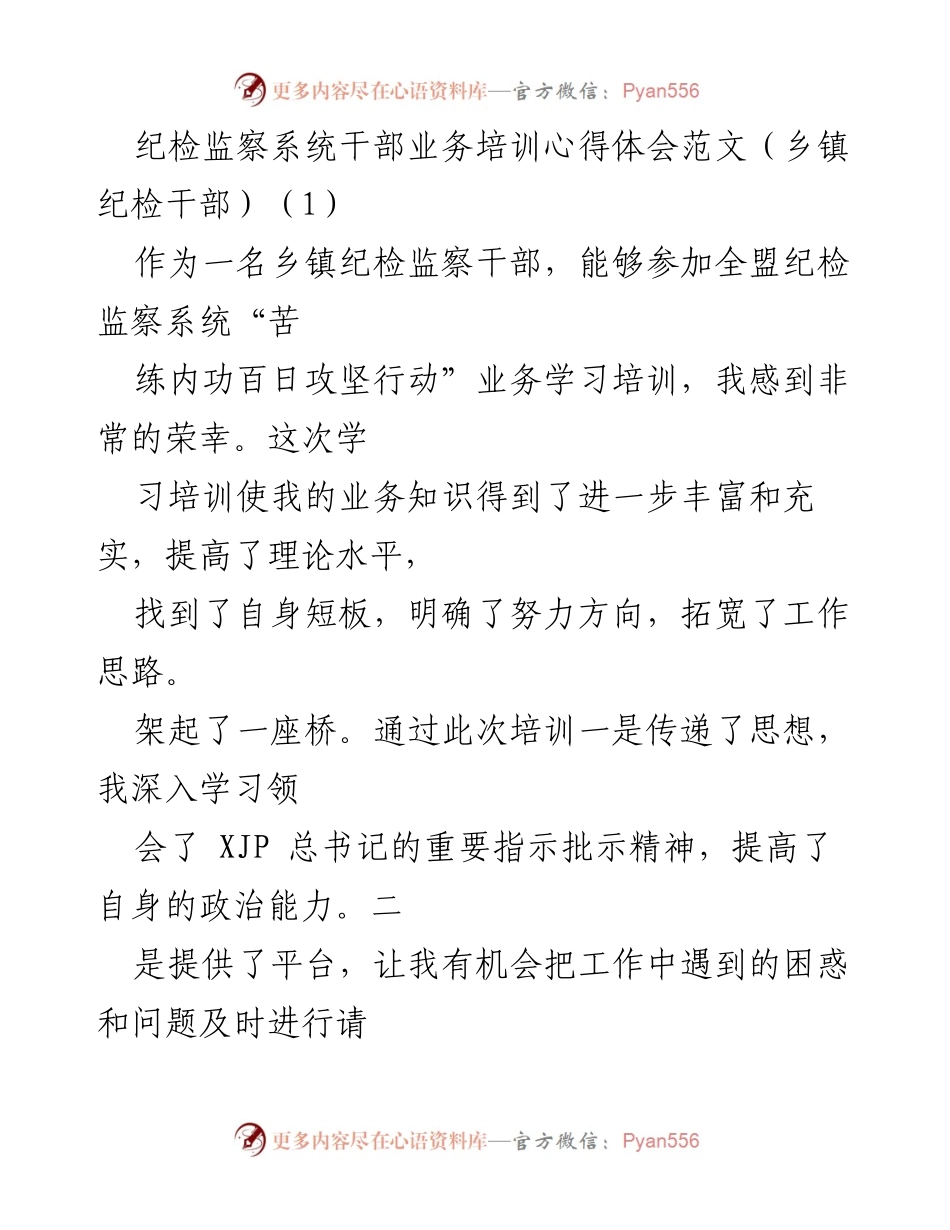 [发言] 纪检监察干部培训 - 提升自我，践行执纪者的责任与使命.docx_第1页